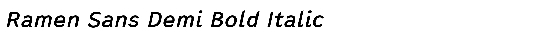 Ramen Sans Demi Bold Italic image
